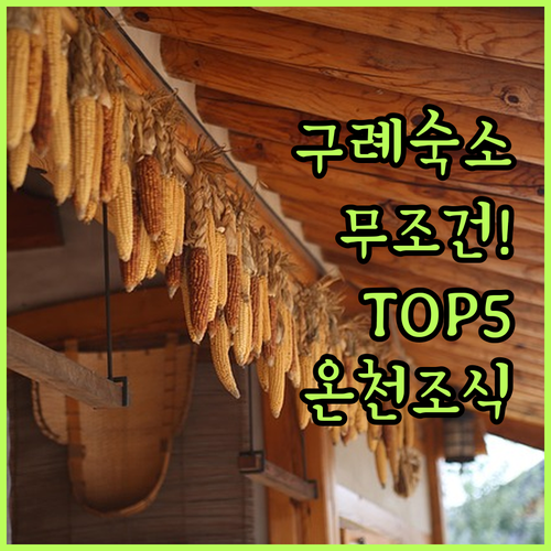 전남 구례 숙소 추천 TOP 5 위치..