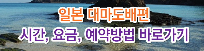 일본 대마도 패키지 당일 여행 특가 이벤트!