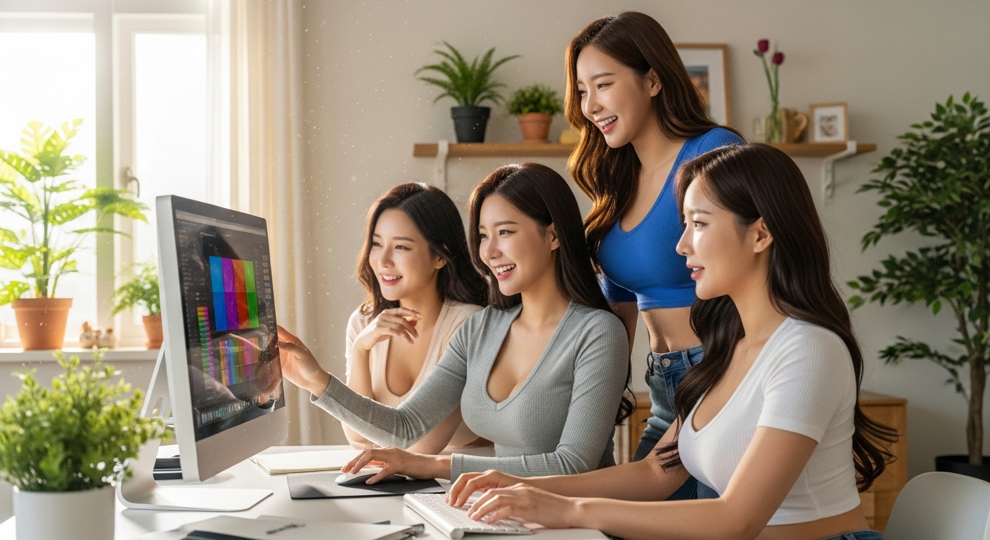 컴퓨터를 즐겁게 하는 여자들