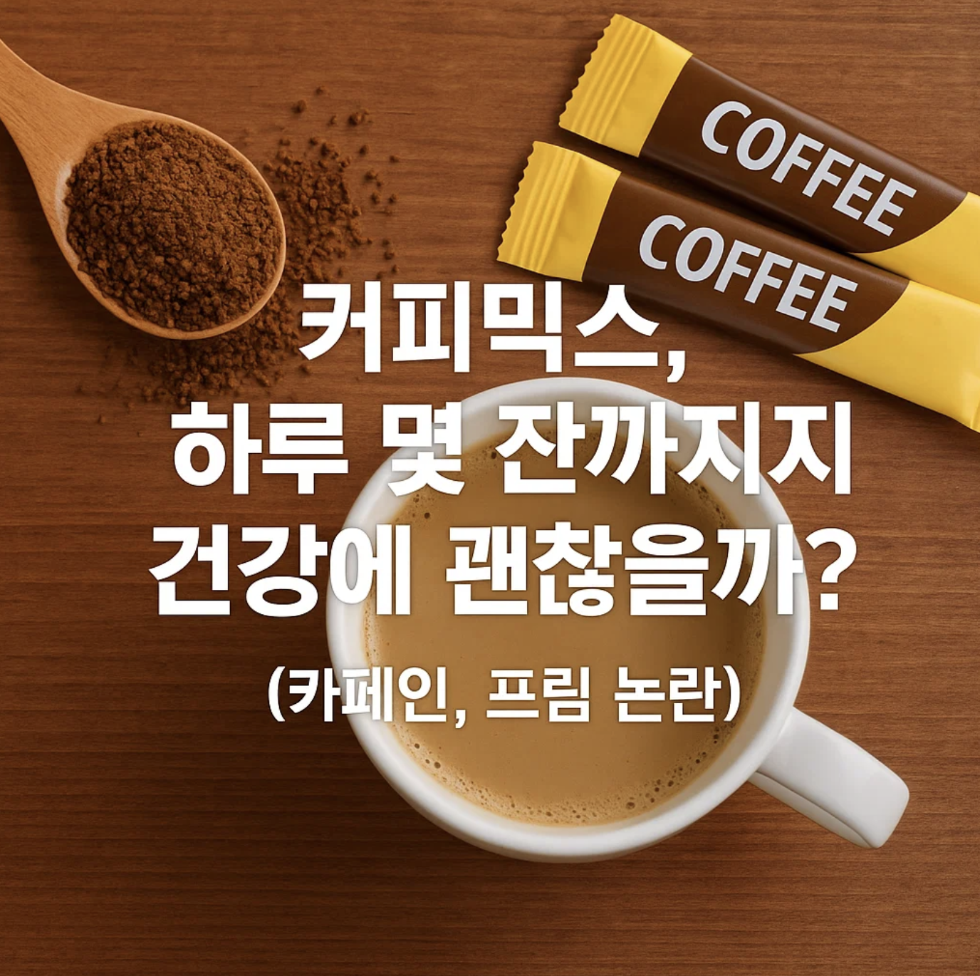 커피믹스, 하루 몇 잔까지 건강에 괜찮을까? (카페인, 프림 논란)