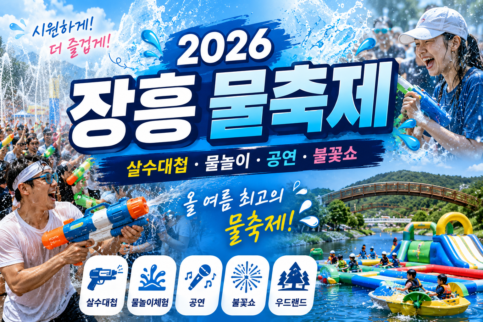 장흥 물축제 총정리｜여름 더위를 날리는 국내 대표 물축제