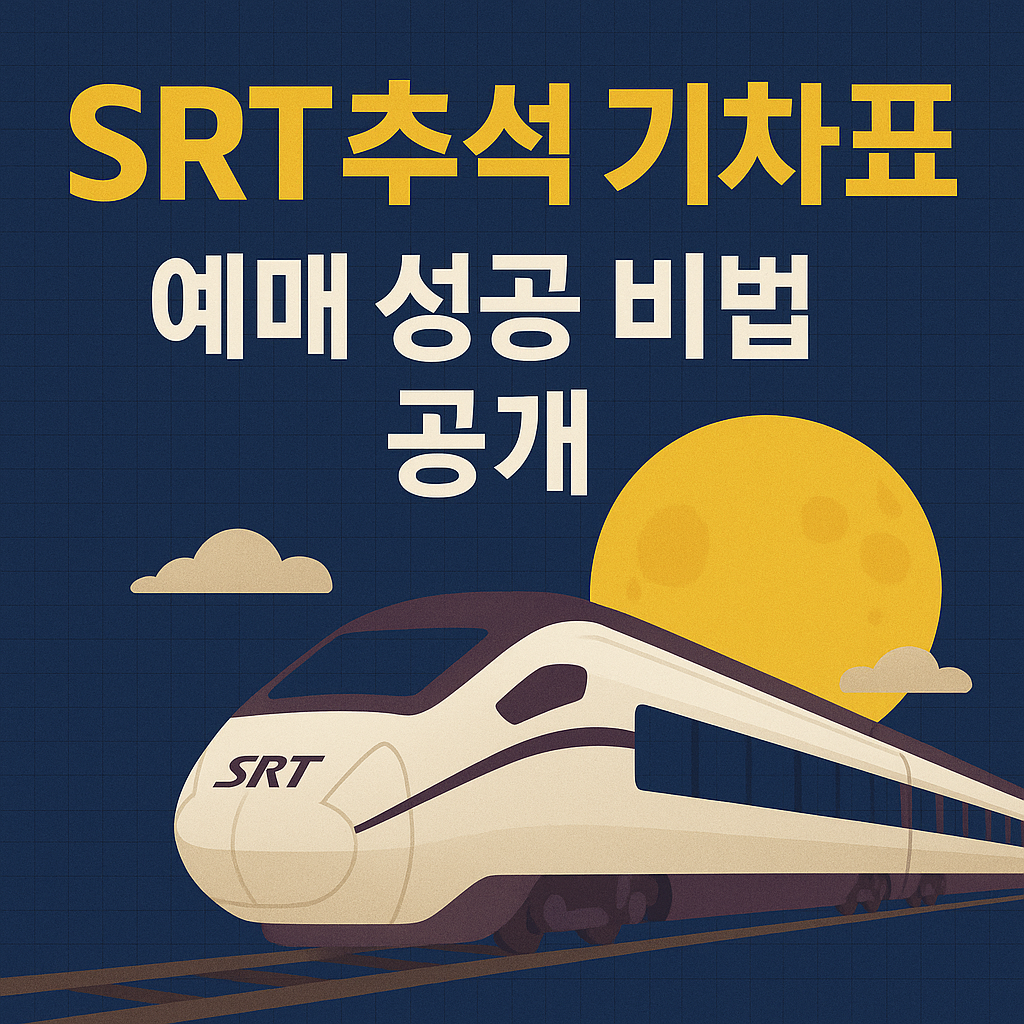 SRT 추석 기차표, 예매 성공 비법 공개