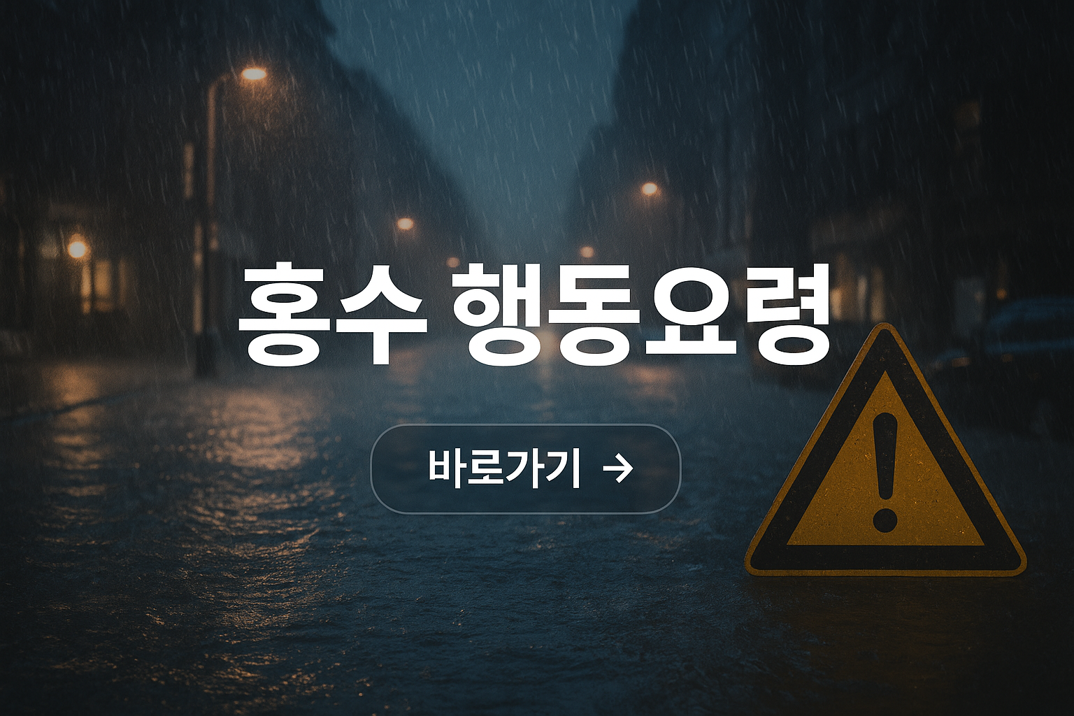 홍수 시 국민행동요령