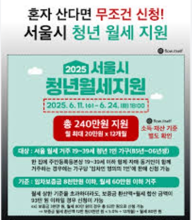 2025서울시 청년월세지원