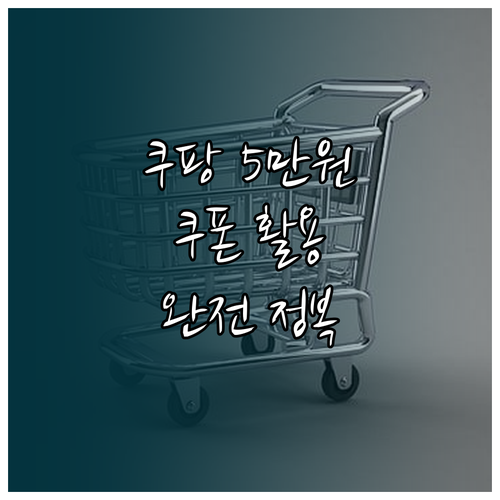 쿠팡 5만원 보상 쿠폰 혜택 극대화하..