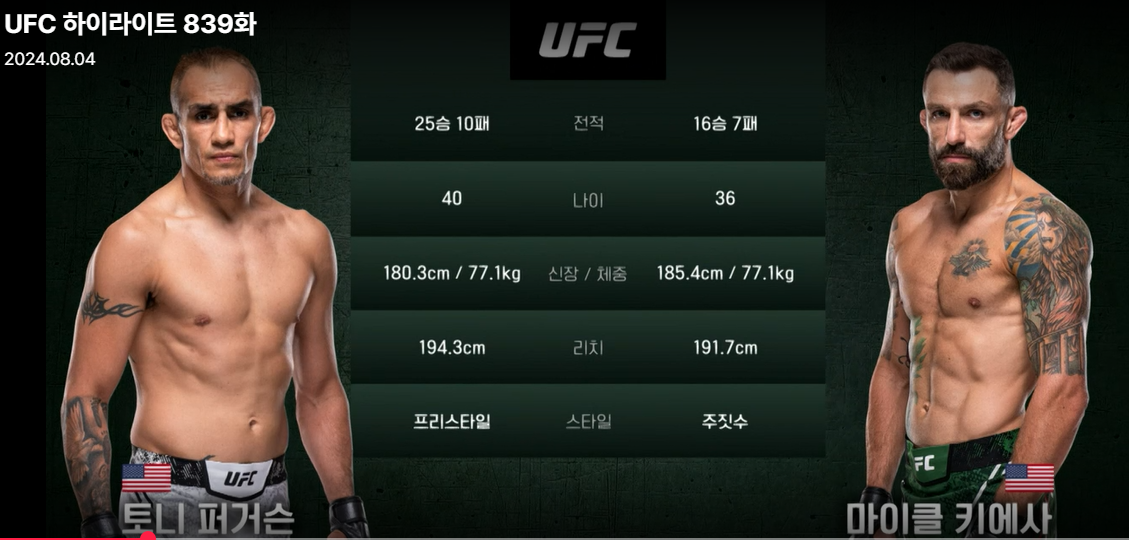 ufc-abc7-하이라이트-퍼거슨-키에사