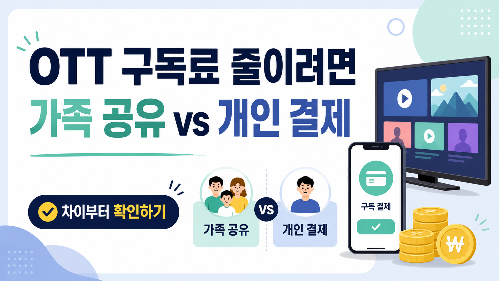 OTT 구독료 부담 줄이려면 가족 공유와 개인 결제 차이부터 확인하기