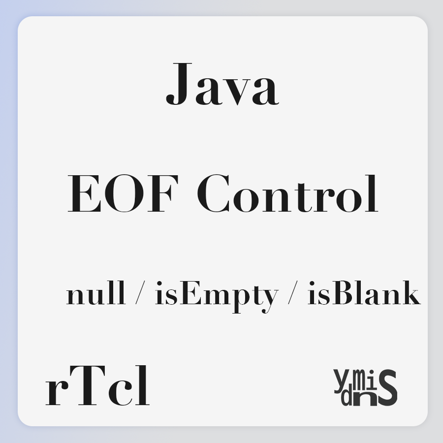 rTcl - Java EOF Control - null isEmpty isBlank 썸네일 이미지이다.