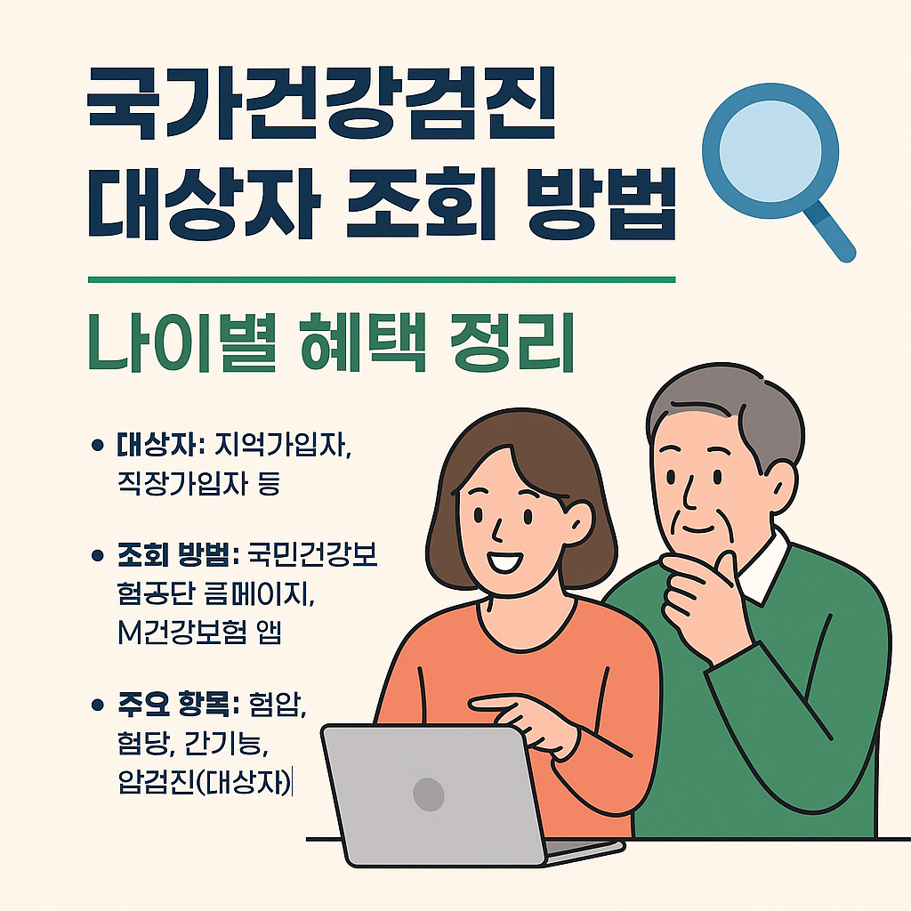 국가건강검진 대상자 조회 방법 + 나이별 혜택 정리
