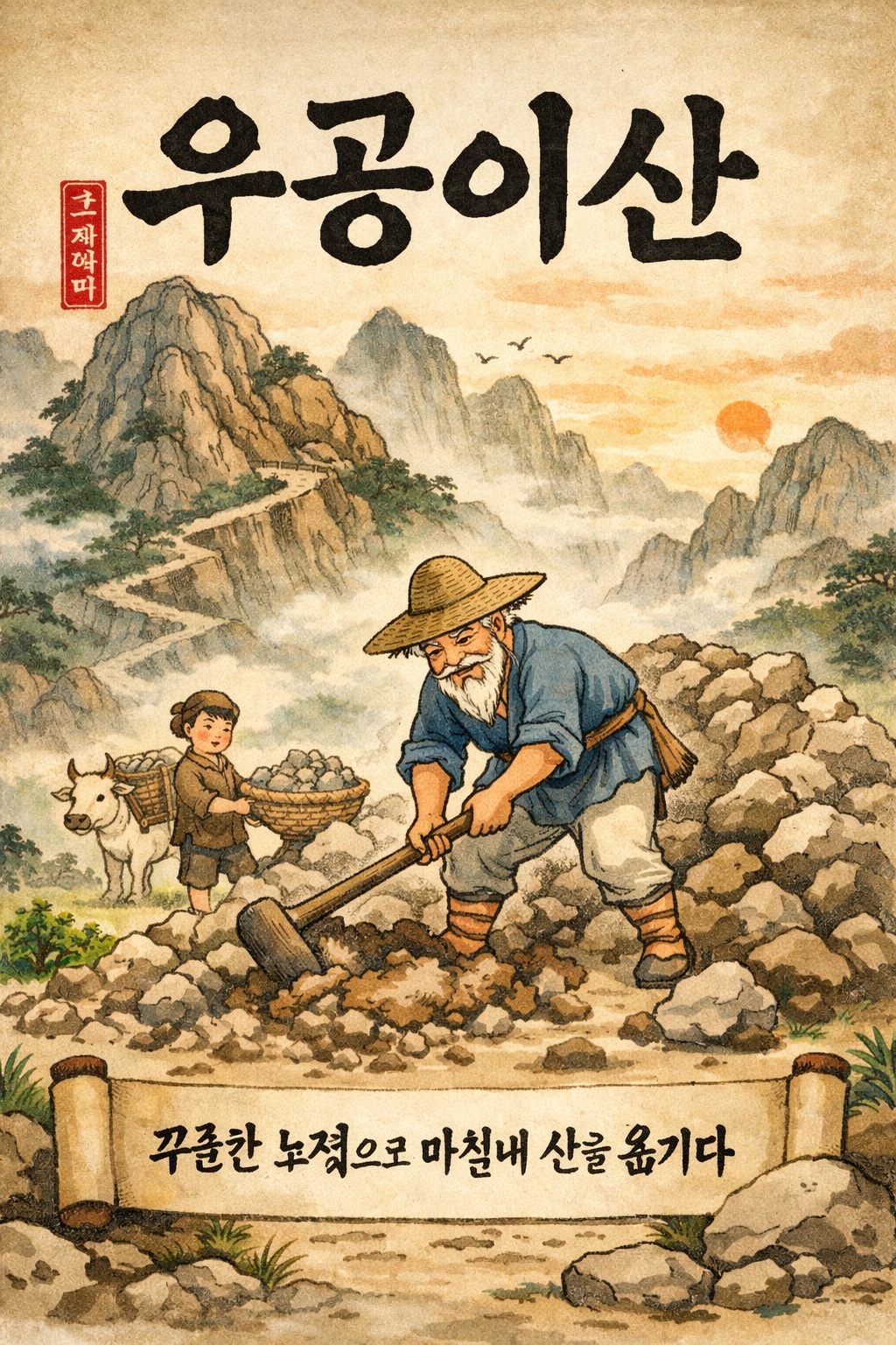 우공이산 사자성어 이미지