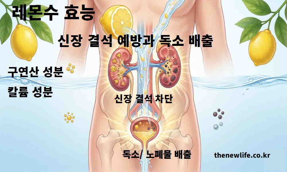 레몬수 효능 신장 결석 예방 독소 배출