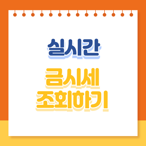 실시가 금시세 조회하기