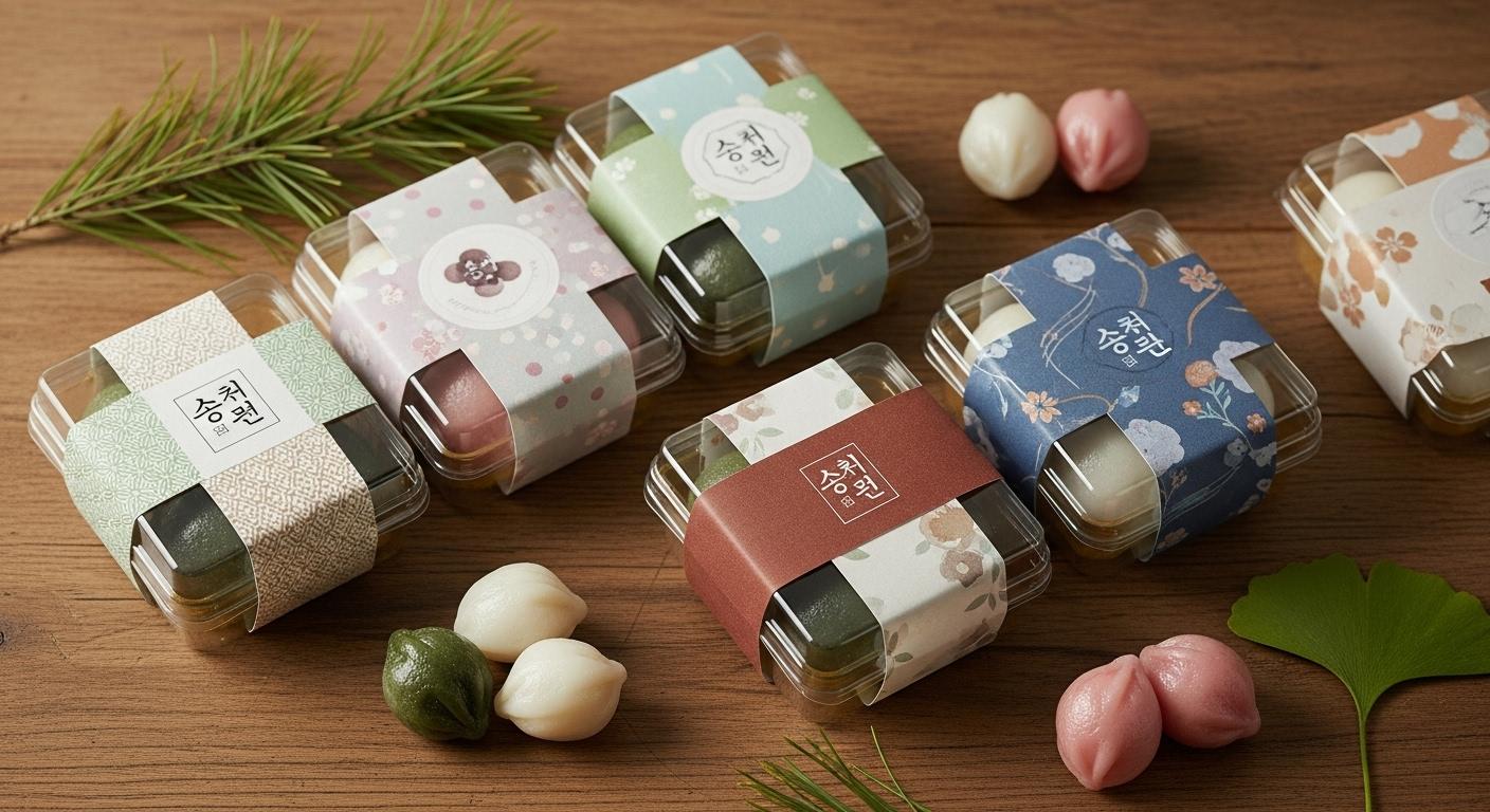 송편 포장 띠지