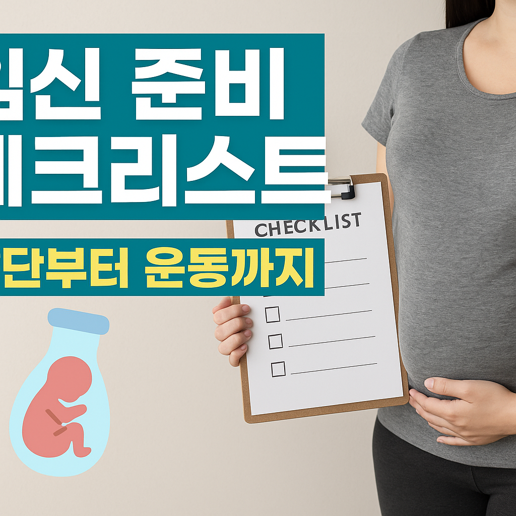 계획 임신을 위한 건강 루틴, 지금부터 시작하세요!