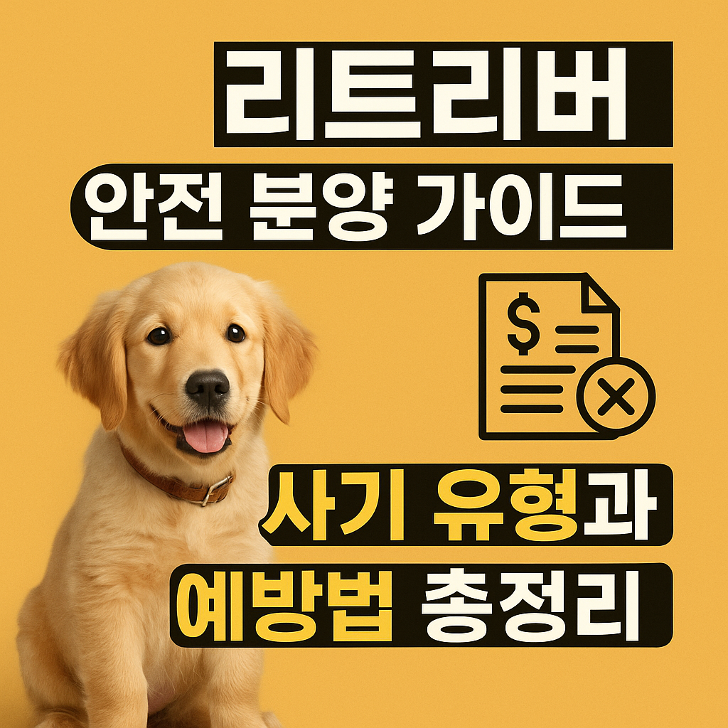리트리버 안전 분양 가이드