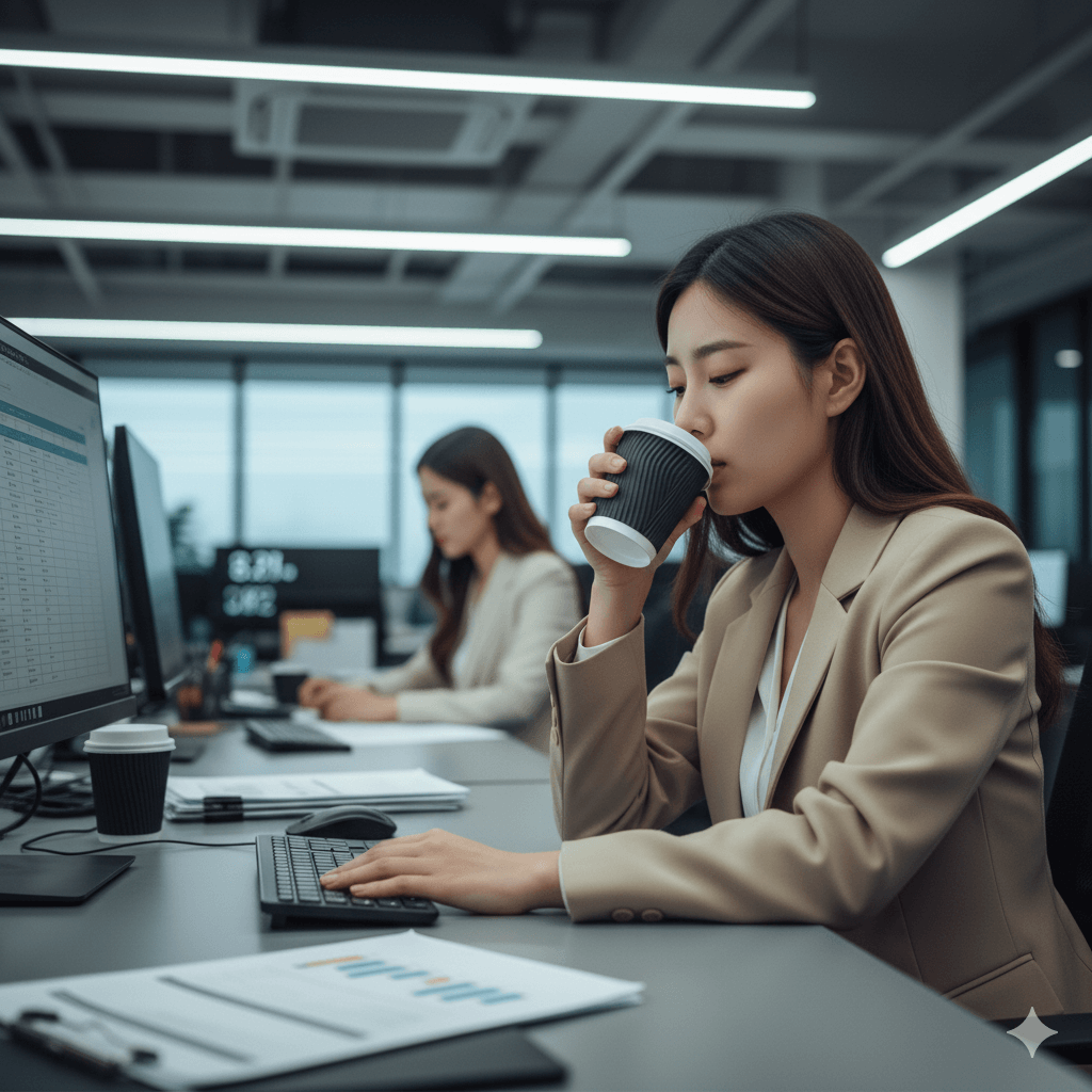 커피 마시는 습관 - 사진