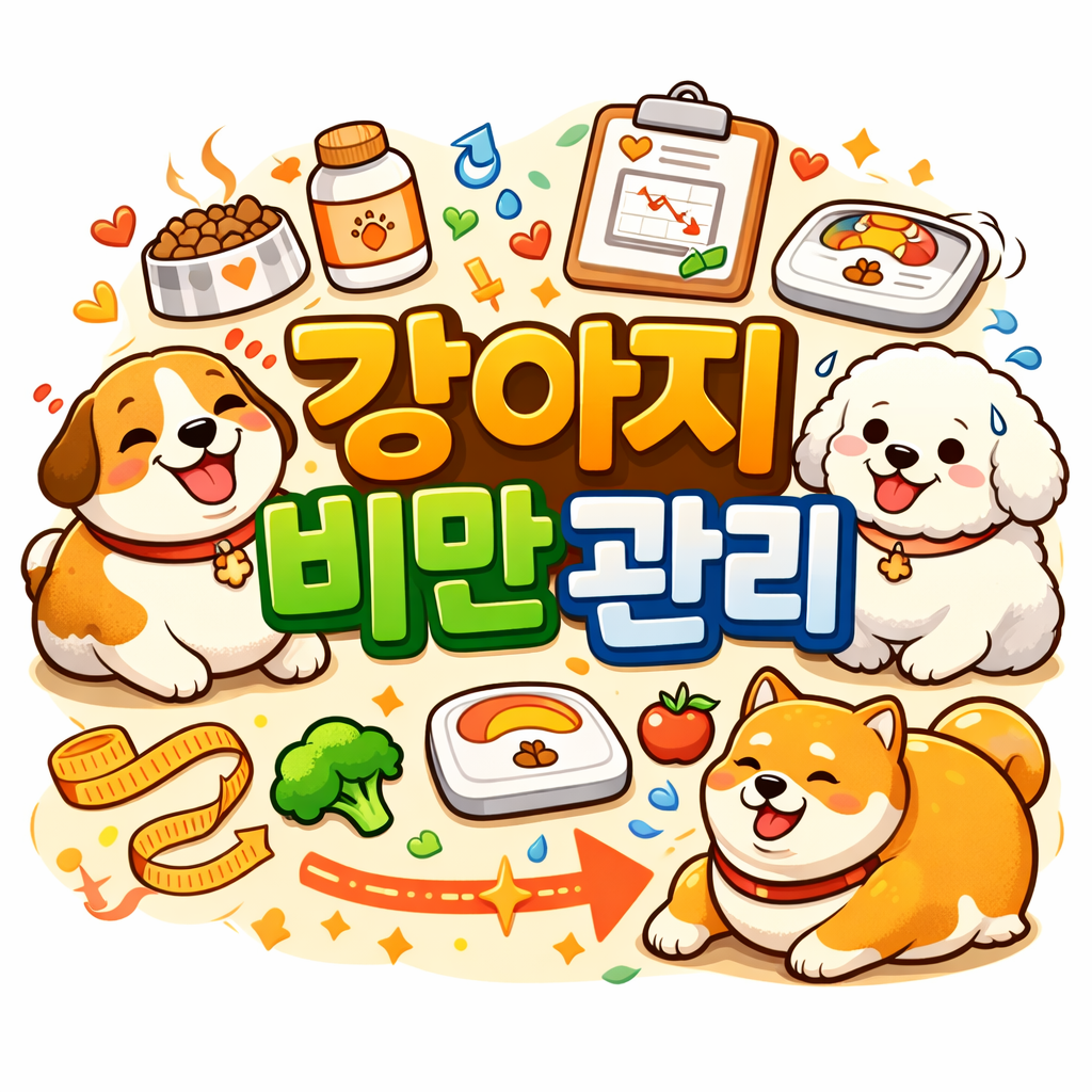 “강아지 비만관리“ 문구 이미지
