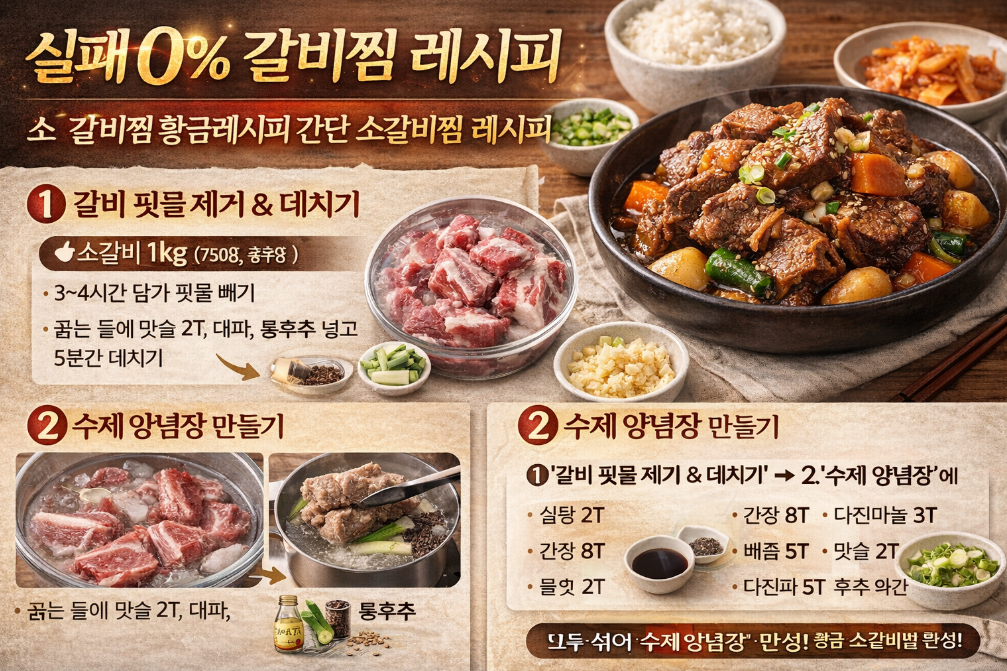 초보도 100% 성공하는 갈비찜 황금레시피