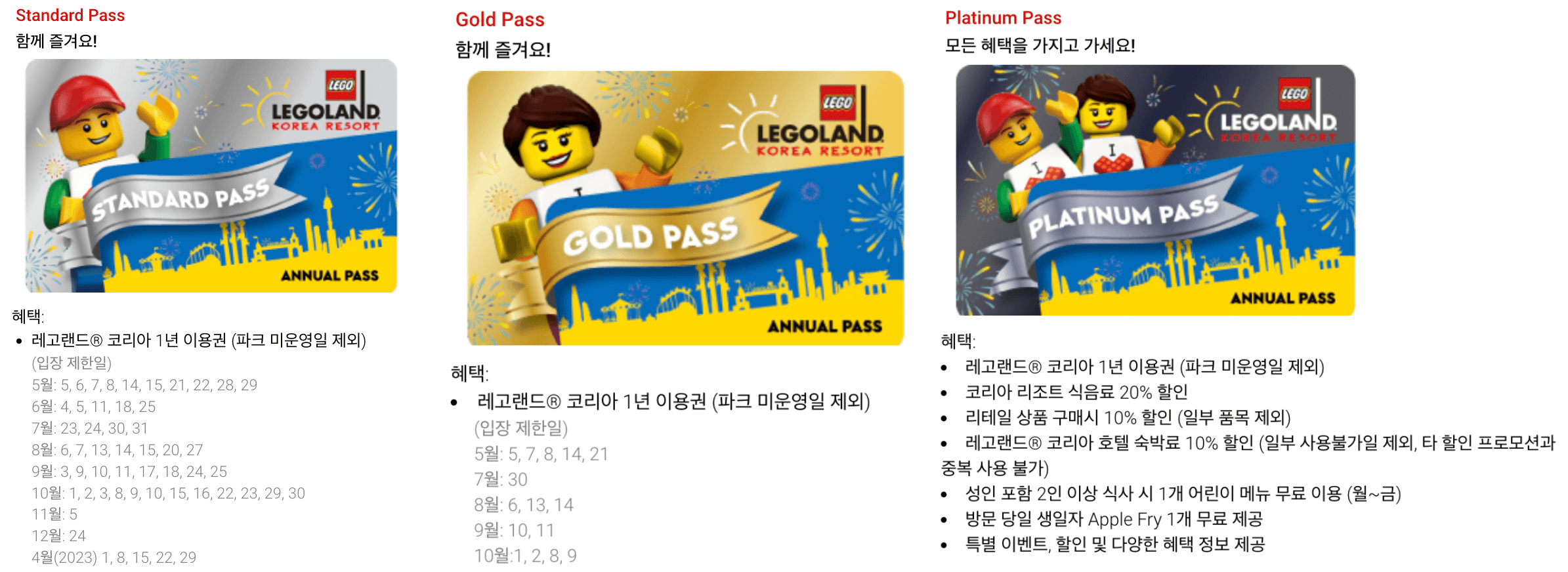 레고랜드-연간할인권