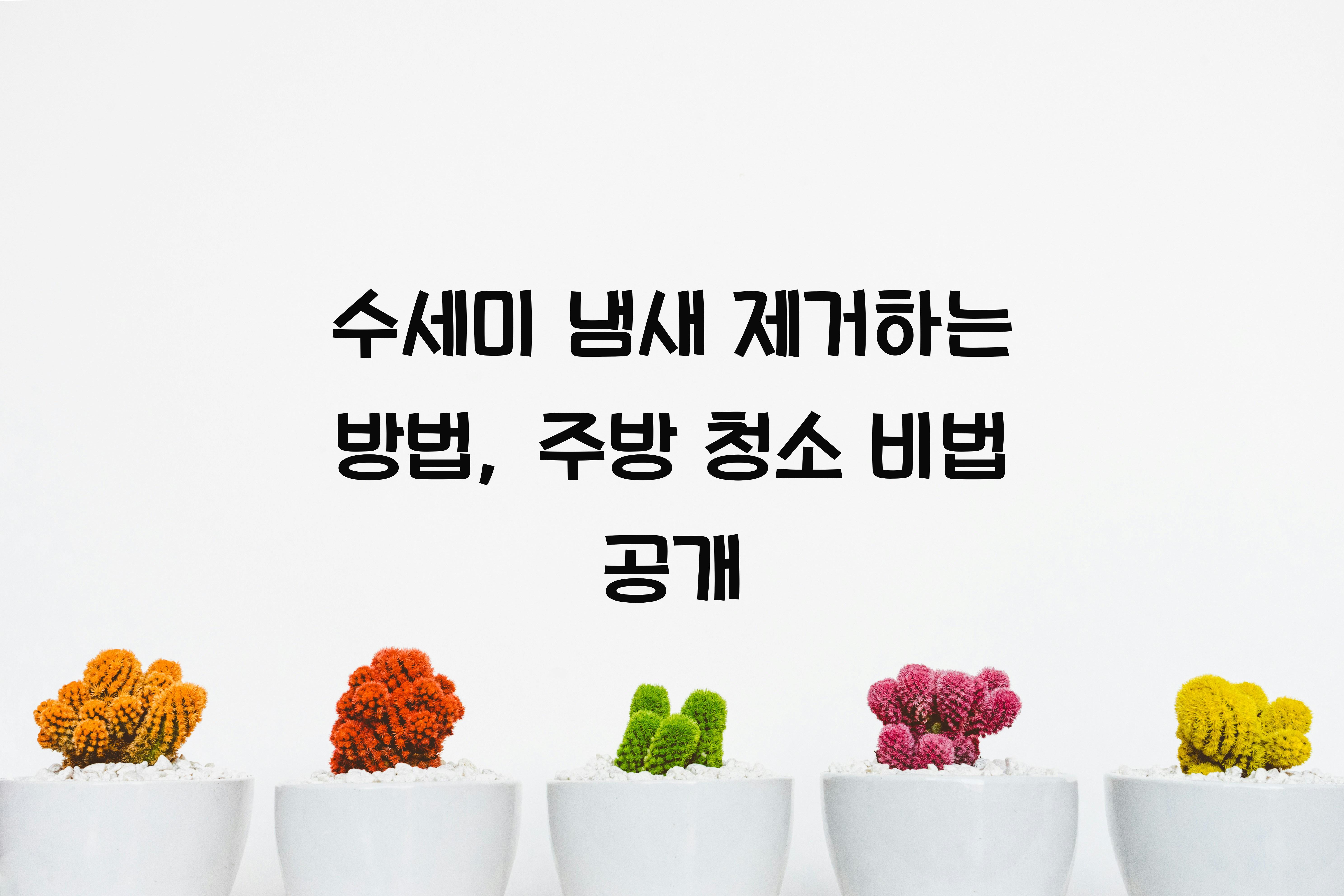 수세미 냄새 제거하는 방법