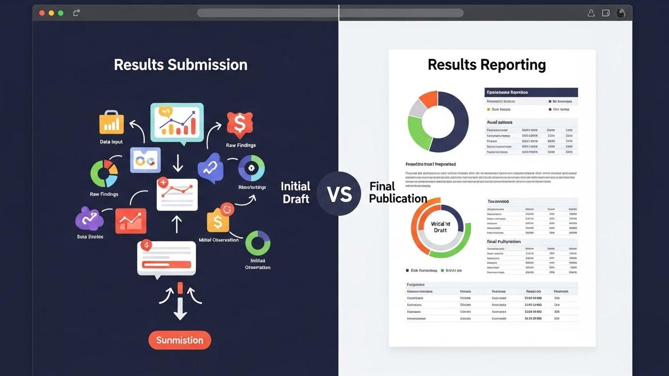 결과보고 결과제출 차이