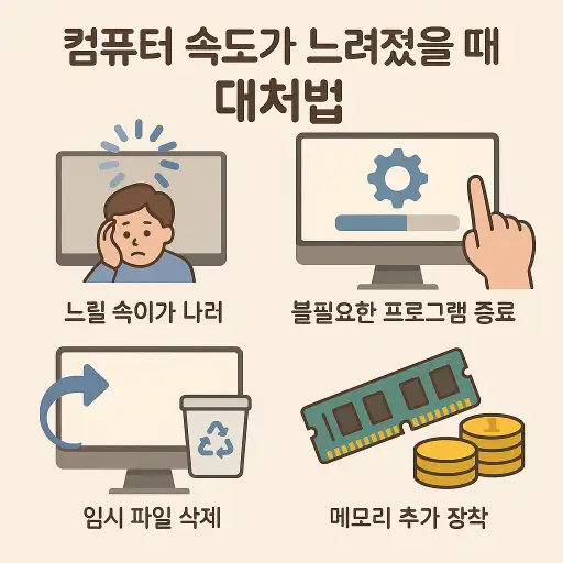 컴퓨터 속도가 느려졌을때 대처법