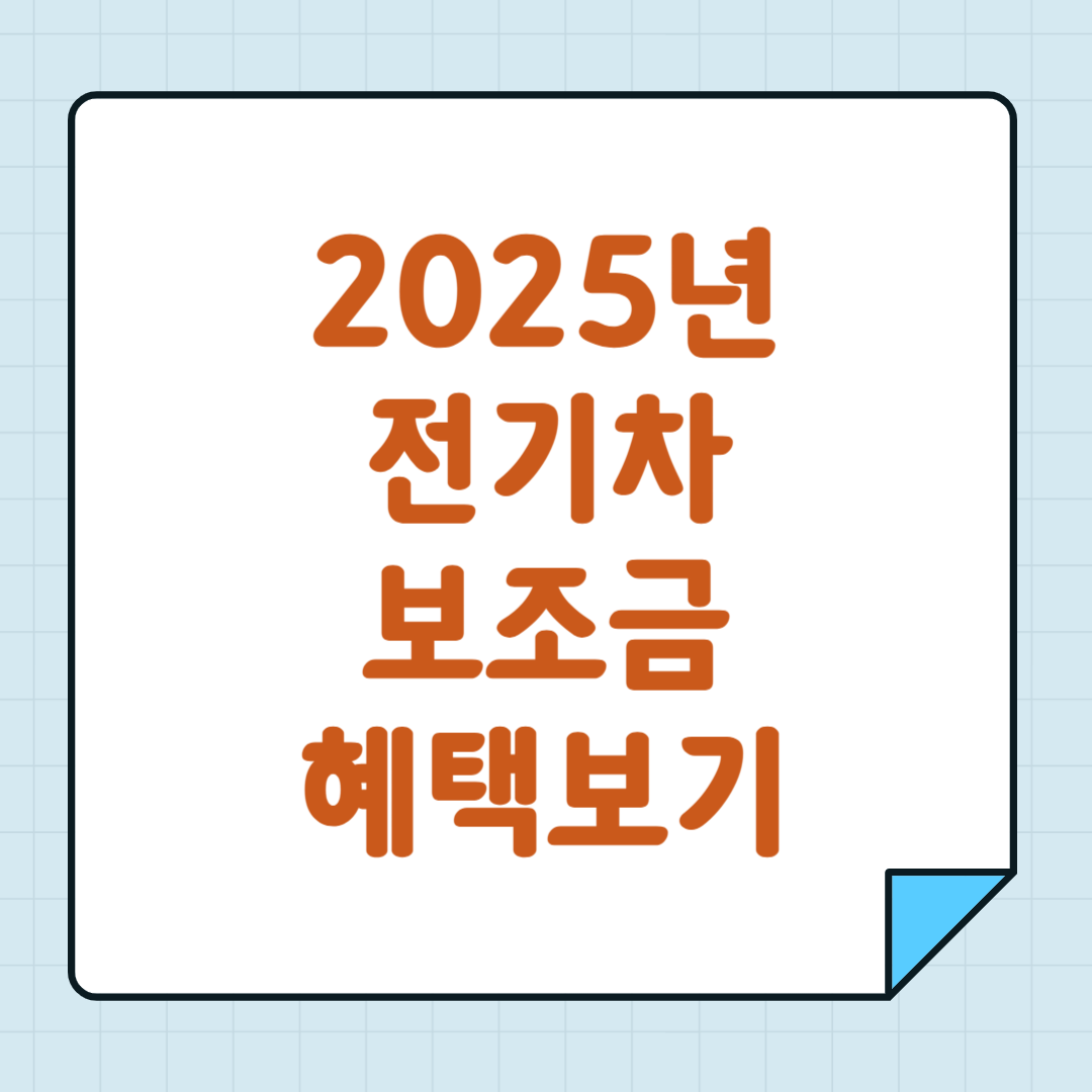 2025년 전기차 보조금 주요 변경 사항
