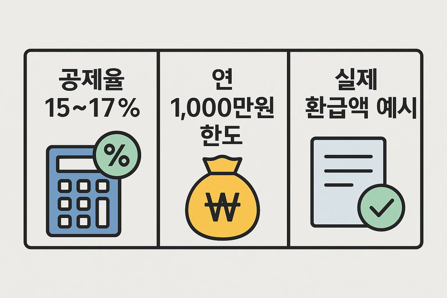 월세 소득공제 공제율 15~17%, 연 1천만원 한도와 환급액 예시까지 포함한 절세 가이드 인포그래픽 요약 자료