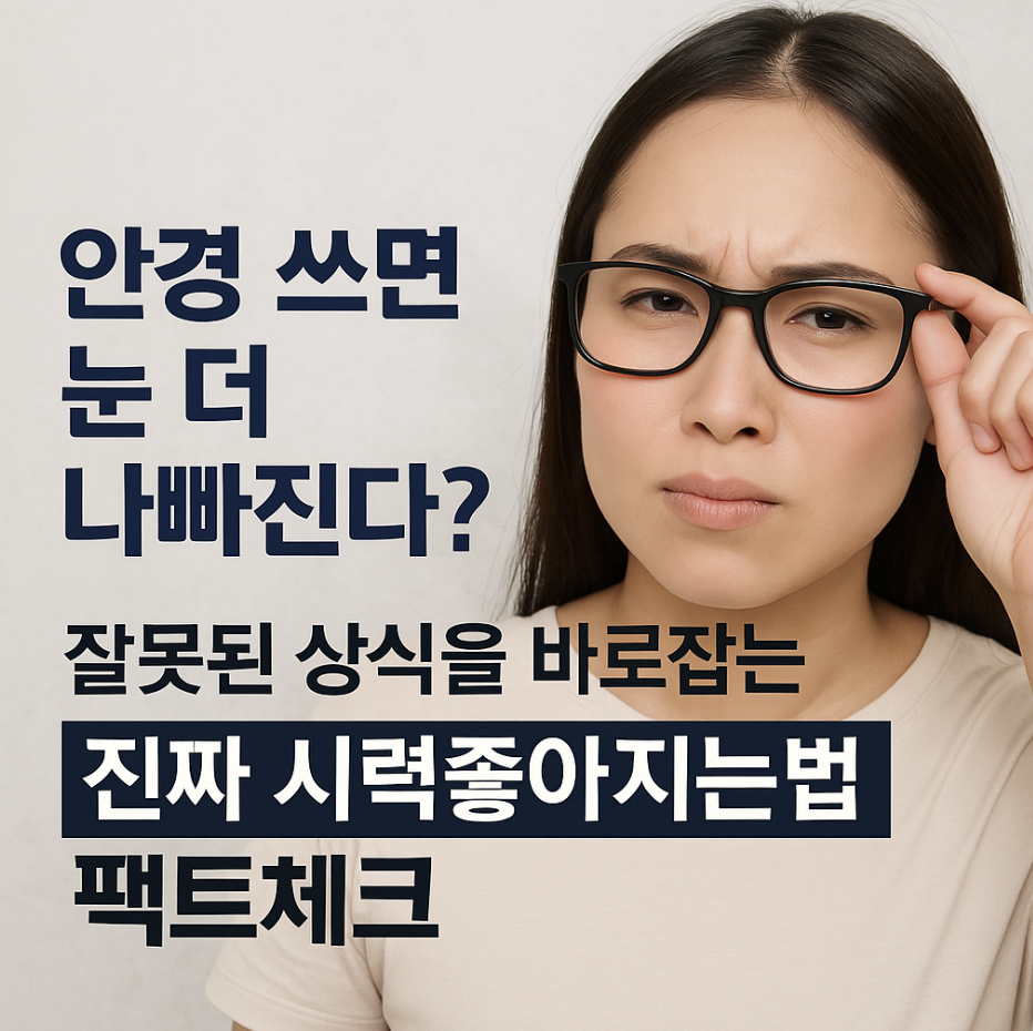 안경 쓰면 눈 더 나빠진다? 잘못된 상식을 바로잡는 진짜 시력좋아지는법 팩트체크