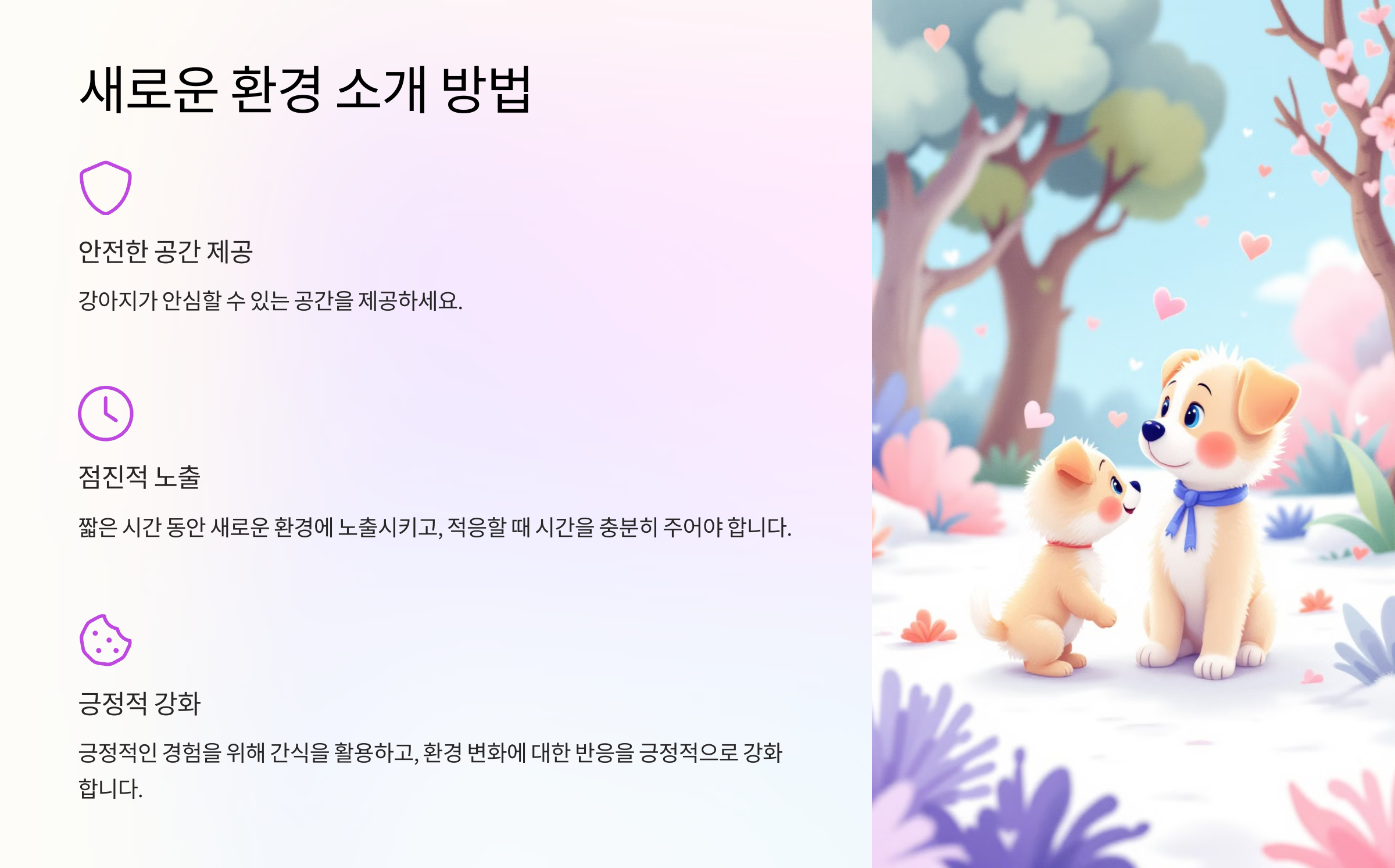 새로운 환경 소개 방법