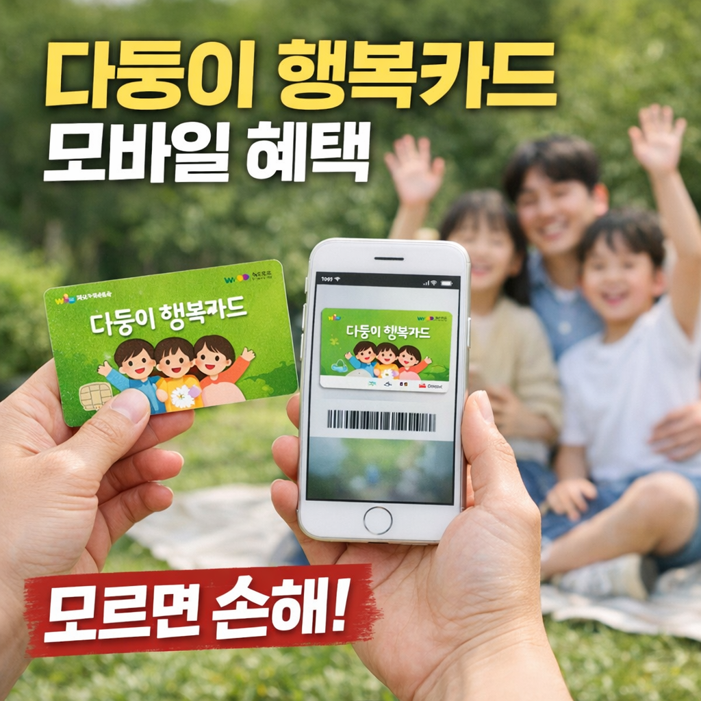 다둥이 행복카드 모바일 혜택 총정리