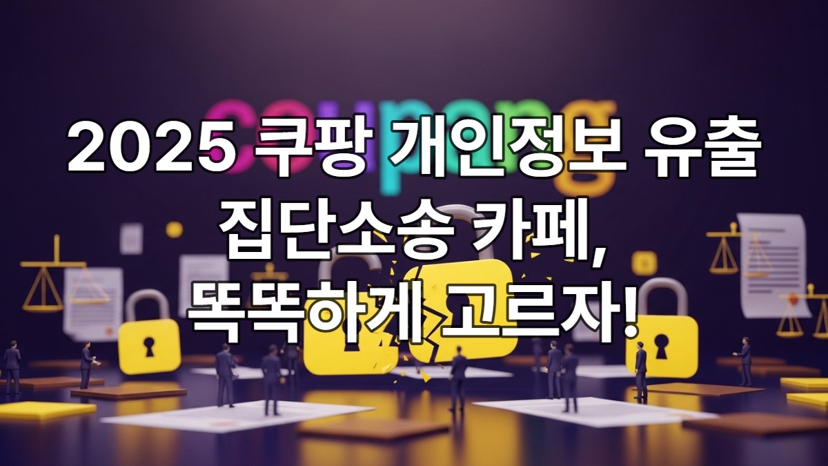 쿠팡 집단소송 카페 (+개인정보 유출.해킹)