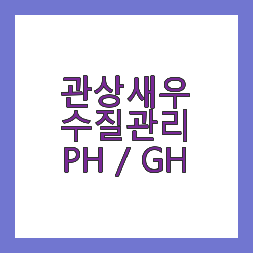 관상새우 수질 관리