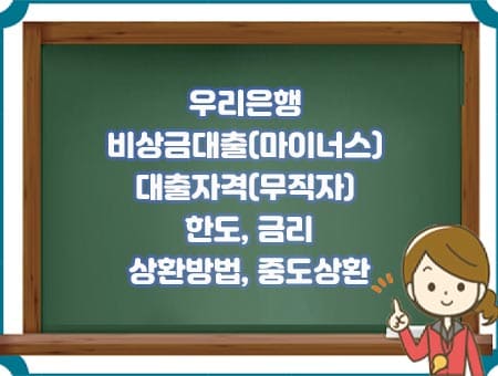 우리은행 비상금 대출(마이너스 통장)