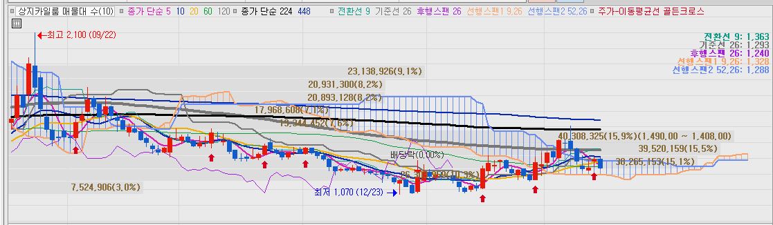 추세전환 중인 상지카일룸