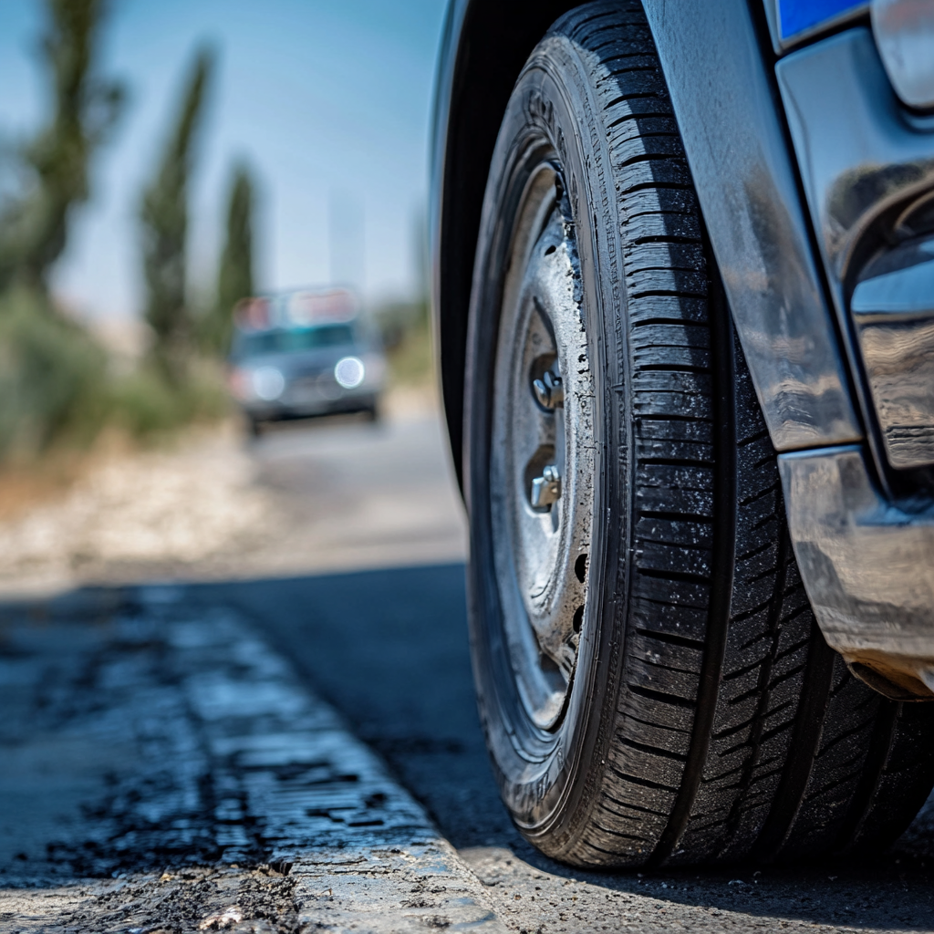 타이어 공기압 넣는 곳과 체크 방법