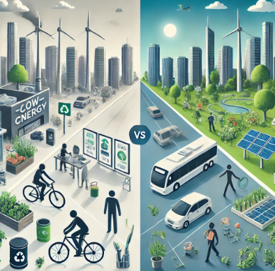 개인 vs 사회, 저탄소 실천 효과