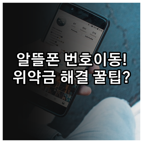 알뜰폰 번호이동 방법과 본인인증 위약..