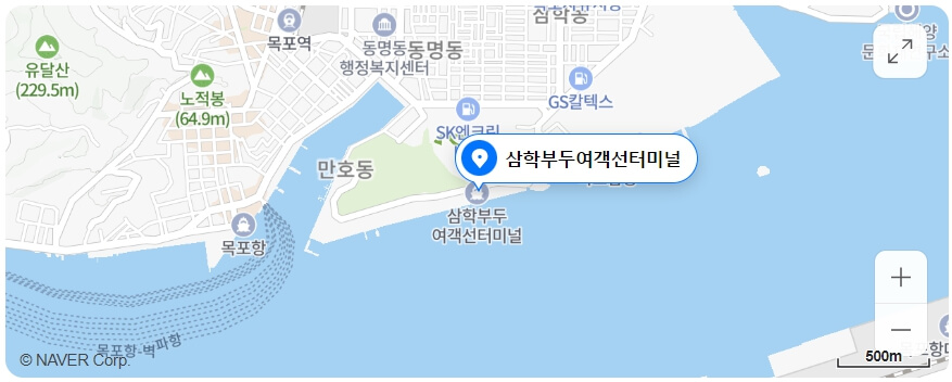 목포항 주소, 위치