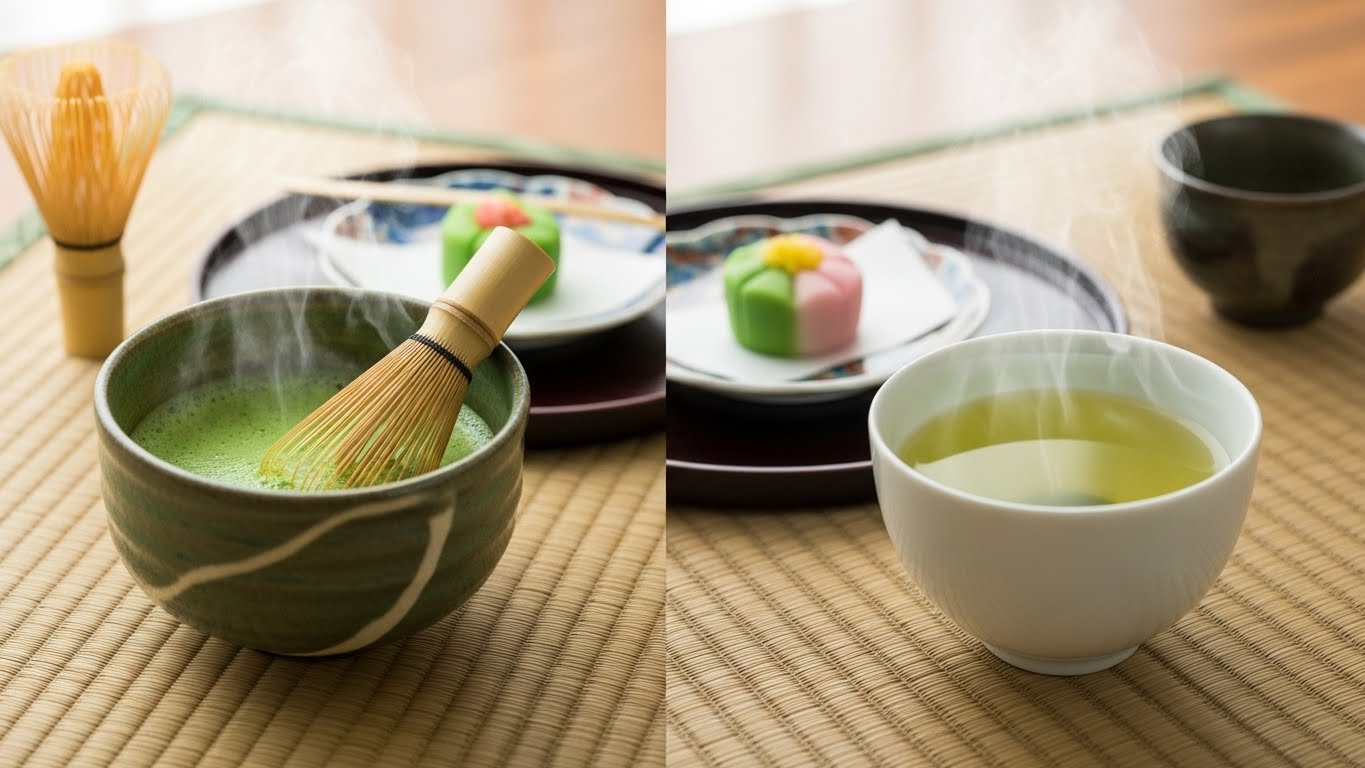 말차와 녹차 이미지