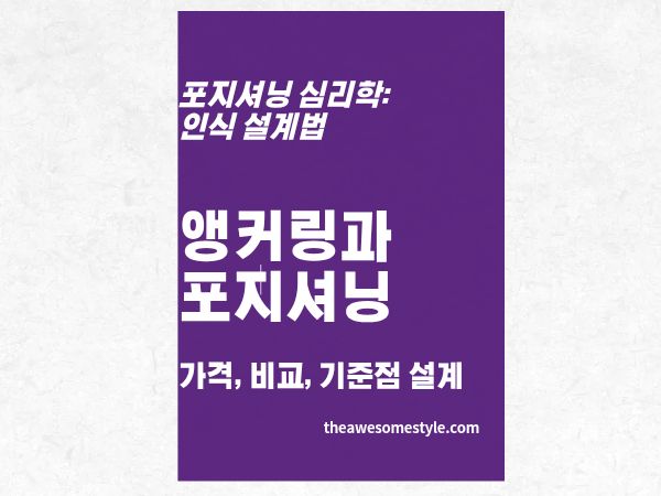 4편. 기준점을 먼저 세우는 브랜드가 이긴다 - 앵커링으로 가격·비교·인식 설계하기
