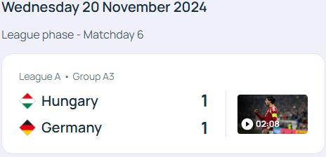 독일 프랑스 축구 UEFA 네이션스리그 3-4위전