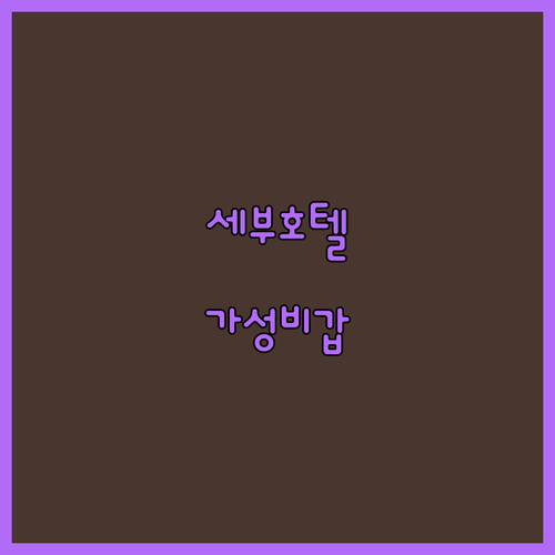 가성비 갑! 세부 추천 호텔 Top ..