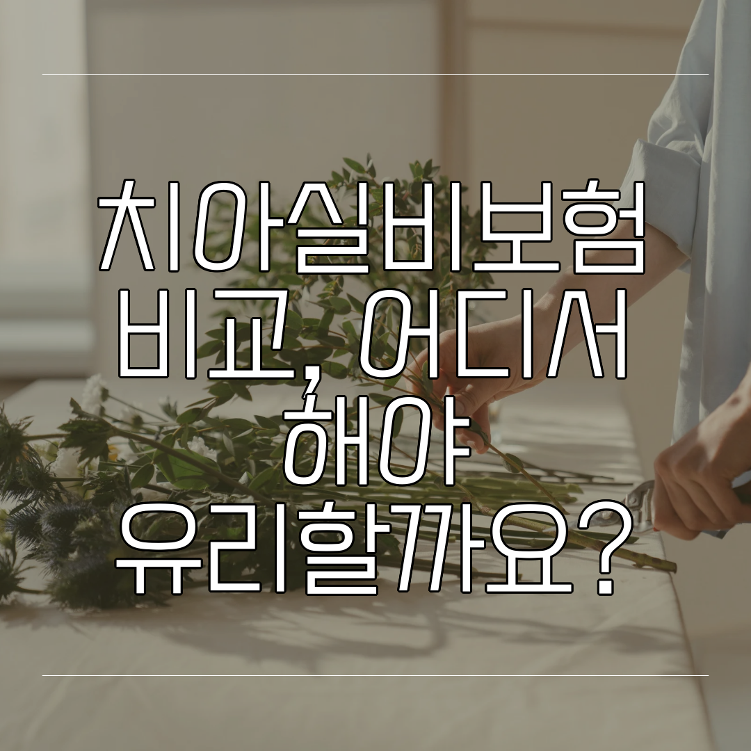 치아실비보험 비교, 어디서 해야 유리할까요