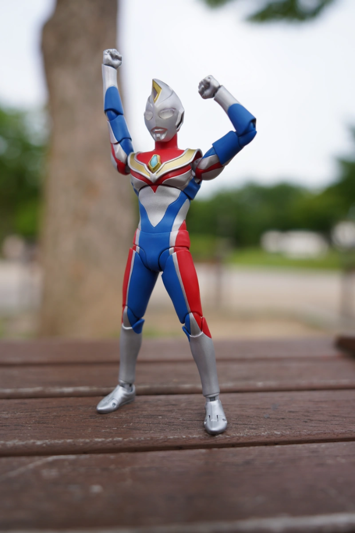 야외-공원에서-풀프레임-미러리스카메라로-피규어를-촬영한-사진3