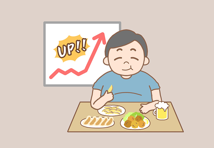 혈당이-높은-음식을-먹는-남성