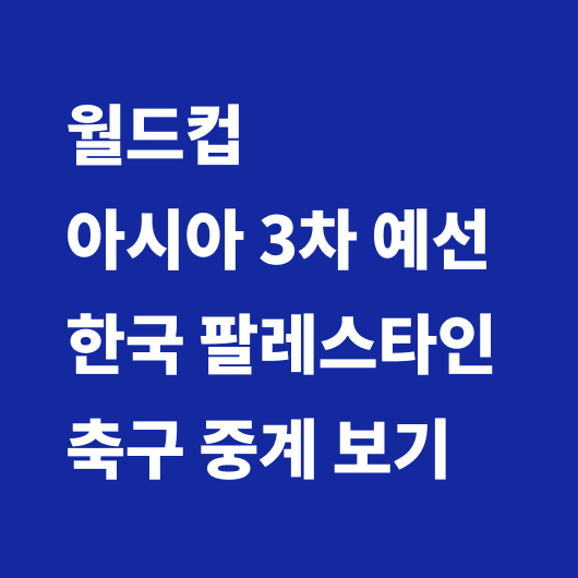 월드컵 아시아 3차 예선