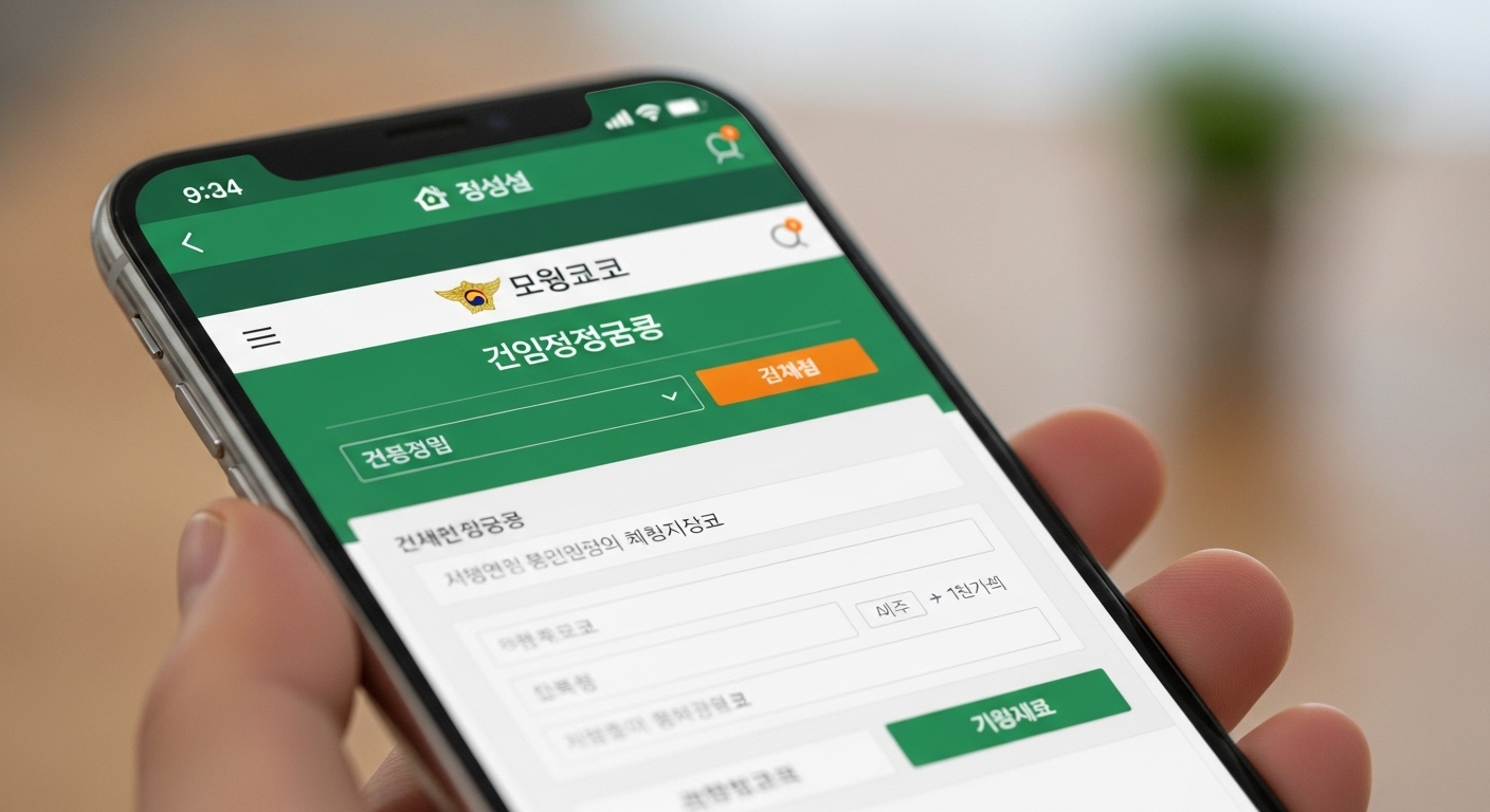 스마트폰으로 관세청 웹사이트에서 개인통관고유부호를 발급받는 과정. 쉬운 직구를 위한 필수 절차를 보여줍니다.