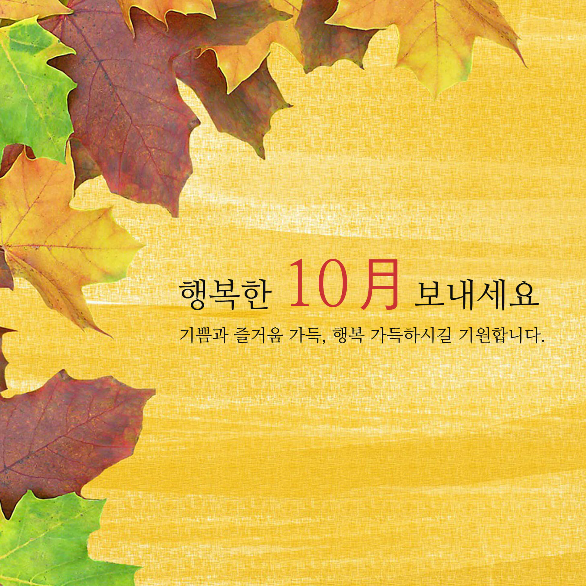 10월 인사말 이미지 가을 문자 안부글