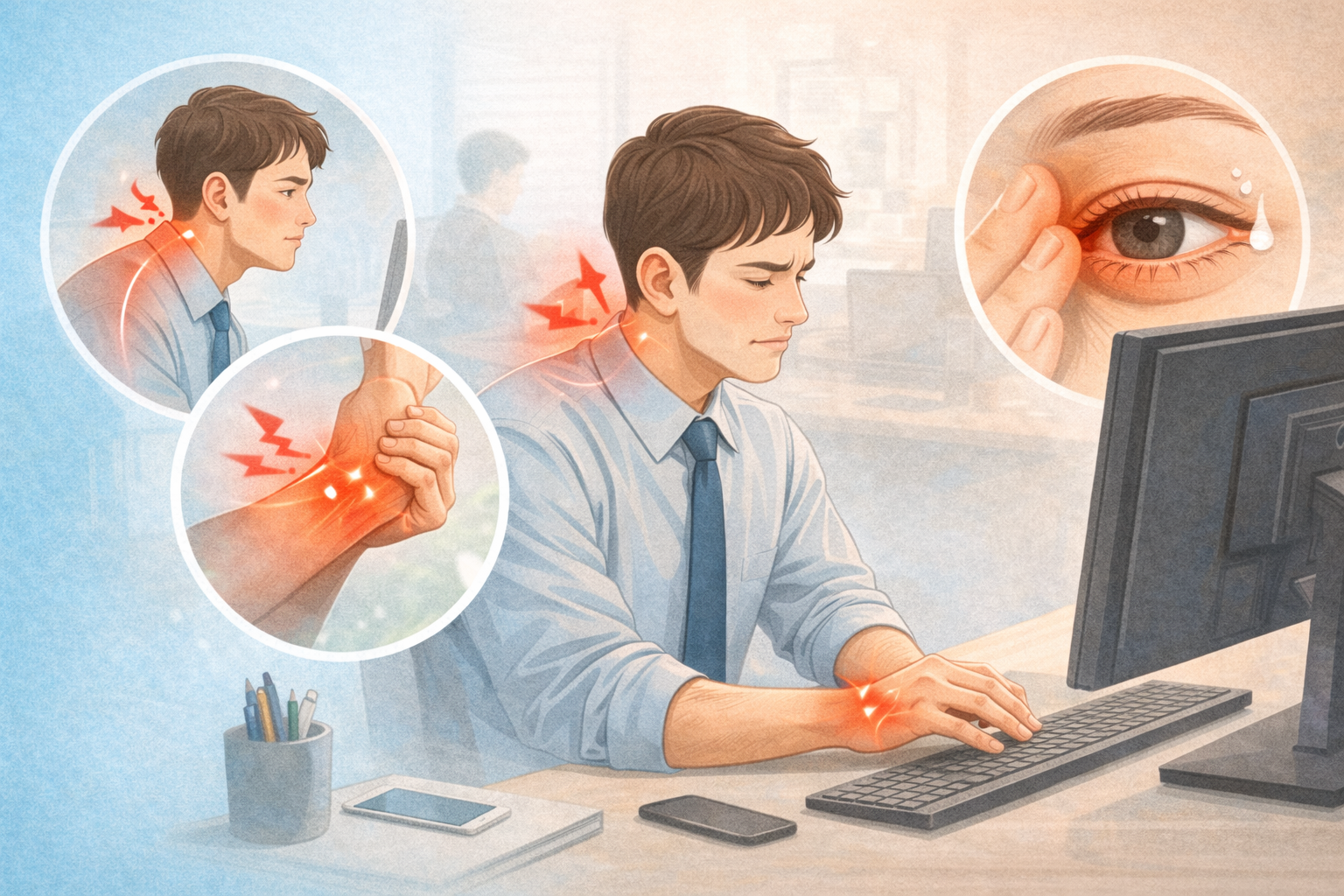 직장인의 3대 건강 문제 이미지